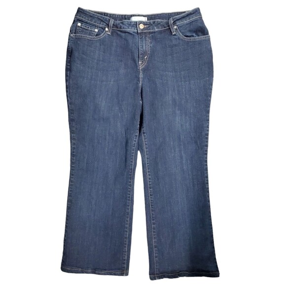 LEVI'S 580 Jeans Womens 18 Blue Boot Cut Denim Outdoor Plus Size Casual - Picture 1 of 7